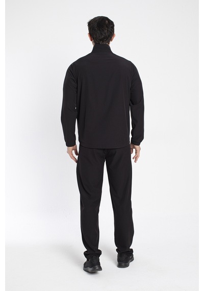 Crozwise 1242-10 Lycra Armüllü Erkek Eşofman Takım Siyah