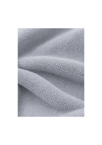 50x90 Pamuklu El Yüz Havlusu Yumuşak Dokulu Yüksek Su Emici Banyo Havlusu Dekoratif Bordürlü Günlük Kullanım Gri
