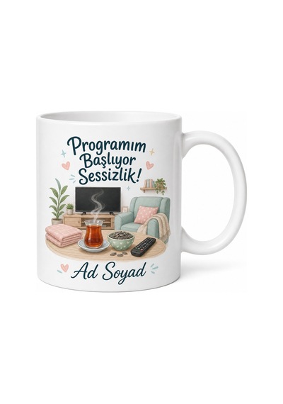 Gündüz Kuşağı Programı İzleyen Ev Hanımlarına Çekirdek Ve Çay Kupası Hediye Beyaz / Çok Renkli
