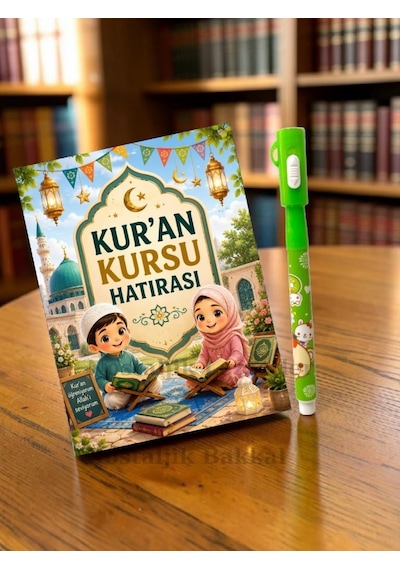 20 Adet Kur'an Kursu Hatırası Görünmez Kalem Tebrik Kartı Hediye Seti
