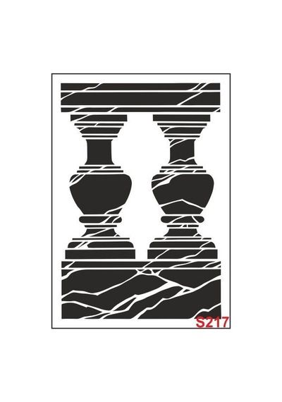Diğer Karışık Desenler Stencil Şablon 35X50 S-217