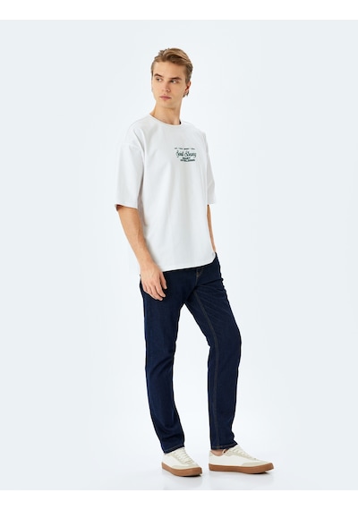 Koton Pamuklu Tok Kumaş Kısa Kollu Bisiklet Yaka Slogan Baskılı Oversize Tişört Beyaz 5sam10182hk Beyaz Koton Pamuklu Tok Kumaş Kısa Kollu Bisiklet Yaka Slogan Baskılı Oversize Tişört Beyaz 5sam10182hk Beyaz