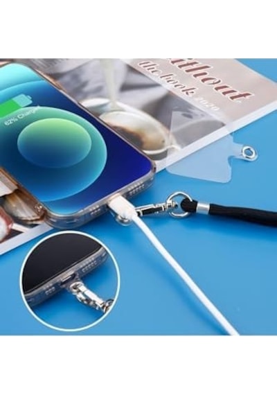 Telefon Boyun Askı Aparatı 5'li Paket, Universal Şeffaf Acik Yeşil