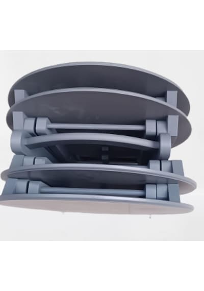 1448bng90133çanta Zigon Sehpa Oval Model Dörtlü Ahşap Mdf Gri Renk Uyumu Kutu Sevk El Yapımı