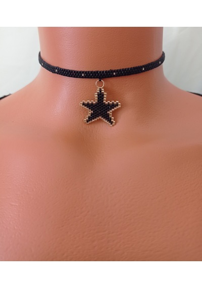 miyuki yıldız choker Gümüş