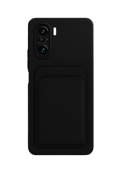 Xiaomi Poco F3 Uyumlu Kılıf Kelvin Kartvizitli Silikon - Siyah