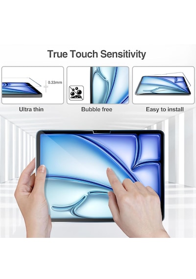 Apple Uyumlu iPad  Air 7. Nesil M3 Ve 6. Nesil M2 11 Inç Temperli Ekran