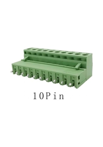 10 Pin 5.08mm Geçmeli 180c Takım Klemens