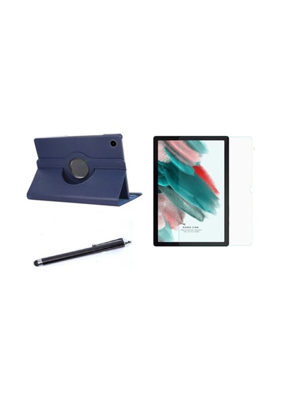 Samsung Galaxy Tab A8 10.5 Sm-x200 / Sm-x205 360 Rotating Stand Deri Kılıf Seti Kapaklı Kılıf