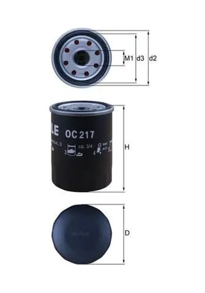 Toyota Corolla Yag Filtresi 1.6 2002-2020 Mahle Oc217