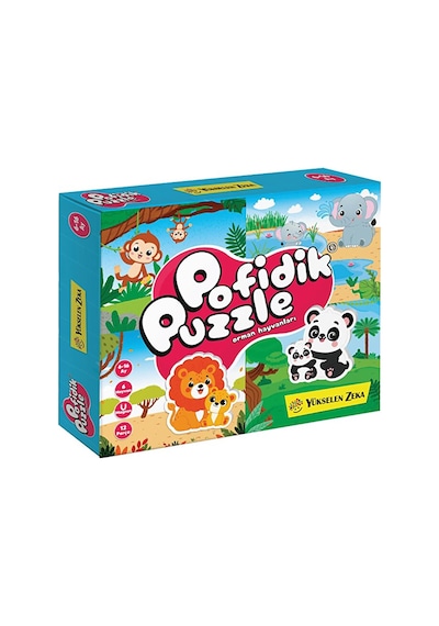 6-16 Ay İlk Pofidik Magnet Puzzle - Orman Hayvanları 3 Adet