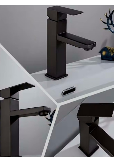 Lavabo Bataryası ve Lavabo Süzgeci Siyah 602Bs
