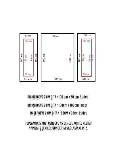 Decozza Dekoratif Boyanabilir 4 Cm Hazır Kesimli Duvar Çıtası