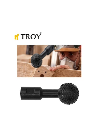 Troy 25082 Avuç Taşlama İçin Küresel Ahşap Zımpara, Öğütme Ucu, M14-40