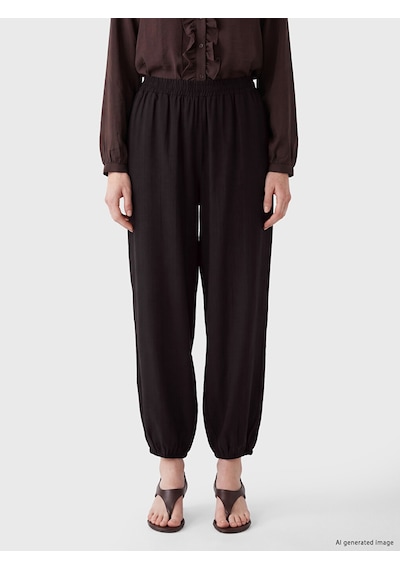 Lcw Comfort Kahverengi Beli Lastikli Kadın Jogger Pantolon