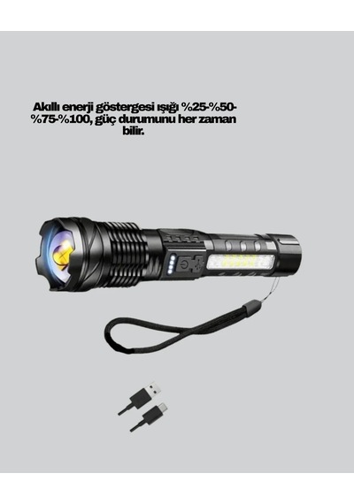 Outdoor Ve Acil Durum İçin Güçlü Led El Feneri Çok Renkli