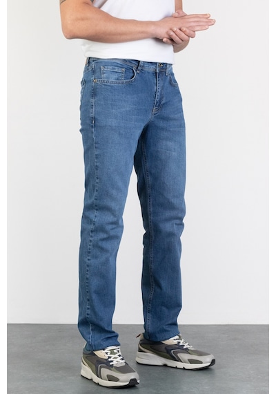 HLT Jeans Erkek Açık Mavi Yıkamalı Regular Fit Likralı Jean Kot Pantolon Danıel