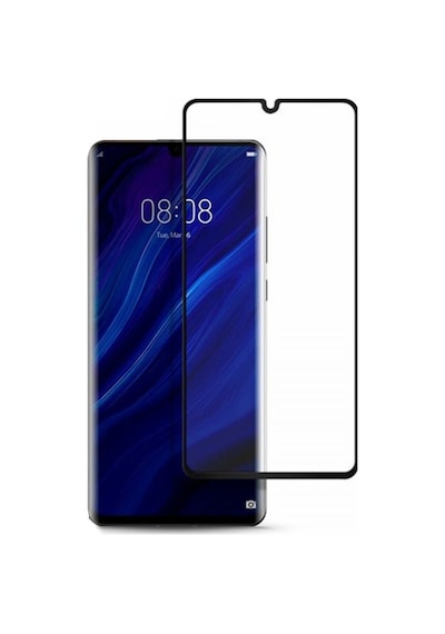 Helt Huawei P30 Pro Uyumlu Full Glue Full Cam Koruyucu - Siyah