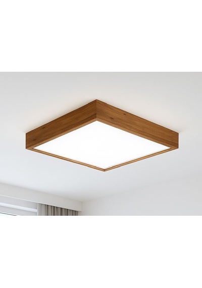 Atlantik Çam Ahşap Çerçeveli Led Panel Aydınlatma Enerji Tasarruflu Avize 60x60 Cm 6500k Beyaz Işık Diğer