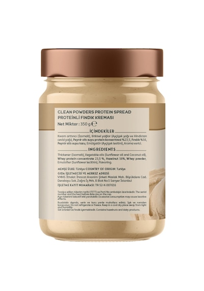 Clean Powders Protein Spread 350 Gr Fındık Kreması 2 Adet
