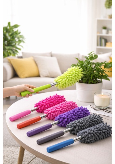 Mucit Home Teleskopik Uzayabilen Mikrofiber Toz Alma Fırçası 25-75 Cm