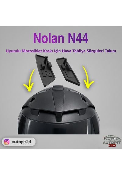 Nolan N44 Uyumlu Hava Tahliye Sürgüleri Sağ-sol Takım
