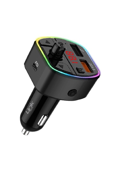 Gp14 Premium 38w Üç Girişli Pd & Qc3.0 Bluetooth 5.0 Fm Transmitter - Siyah