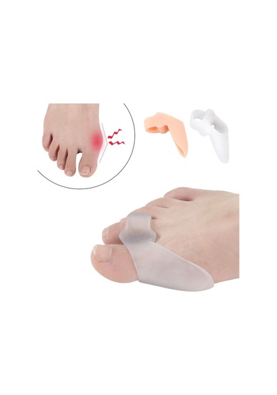 Makaralı 2 Parmağa Geçen Ayak Bunyon Koruyucu Ten Renk 1 Çift - 874339564