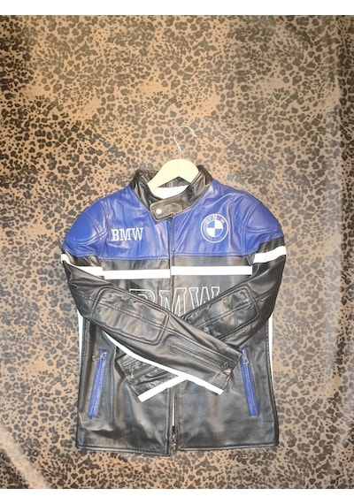 Nyc Giyim Tekstil & Deri Hakiki Deri Erkek Regular-fit Spor Ceket Siyah - Mavi