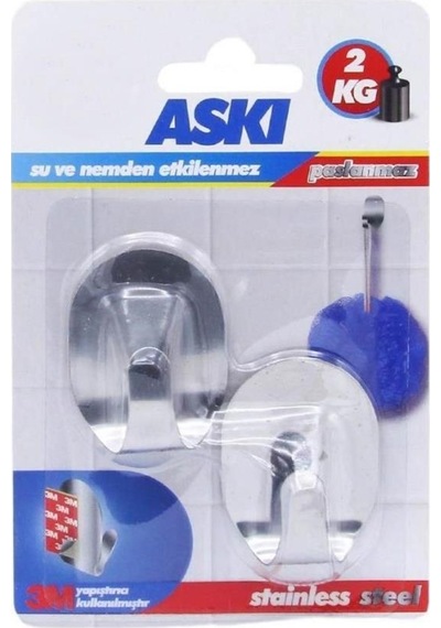 Boss Tape Kendinden Yapıştırmalı Paslanmaz Inox Ikili Askı 2Kg Ta