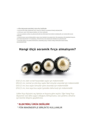 Valkyrie 25mm Nano Teknoloji Seramik + İyonik Termal Fön Saç Fırçası Siyah Sap
