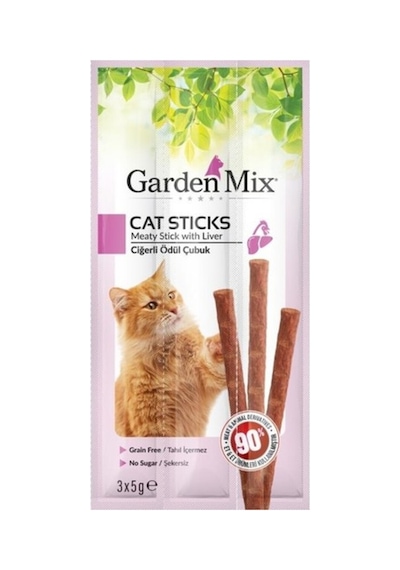 Garden Mix Ciğerli Kedi Stick Ödül 3x5g