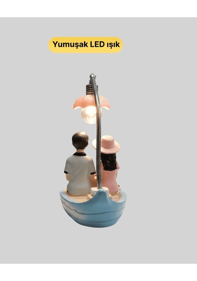 Sandal Model Romantik Çift Figürlü Gece Lambası Sevgiliye Özel Hediye