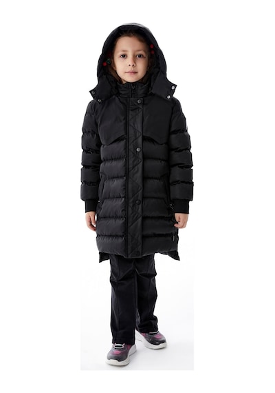 Benitto Kids Kız Çocuk Kapüşonlu Kışlık Şişme Mont 51356 Siyah