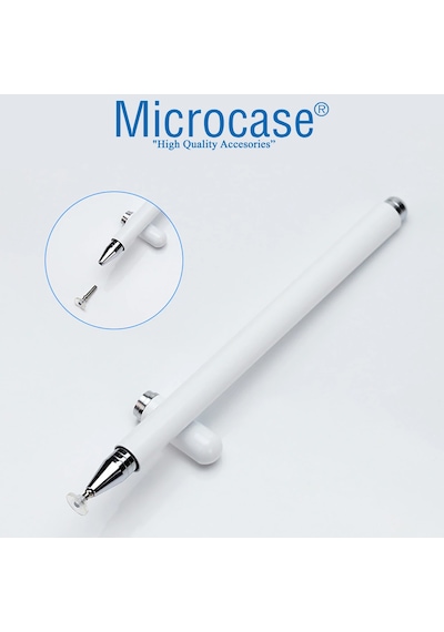Telefon Tablet Disk Uçlu Stylus Pen Dokunmatik Kalem AL3461 Beyaz