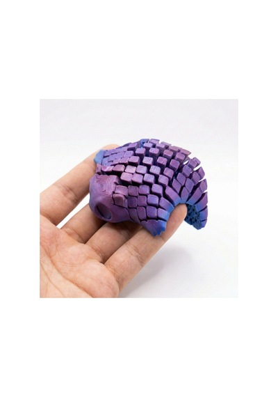 Hareketli Ve Eklemli Vatoz Balığı Pangolin Dokulu 3d Baskı Stres Oyuncağı Silk Mor