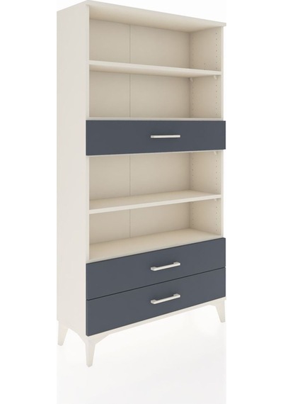 Arges Dolap 4 Raflı 3 Çekmeceli 88x30x163 Aytaşı-antrasit Aytaşı