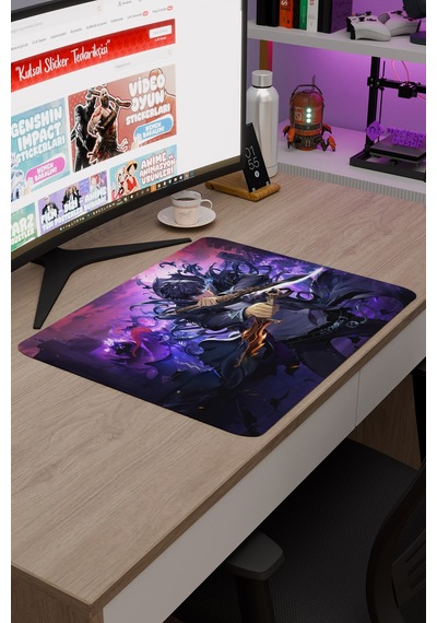 Solo Leveling Anime V2 - 48x40 Xl Gaming Kauçuk Kaymaz Taban Mouse Pad Fare Altlığı