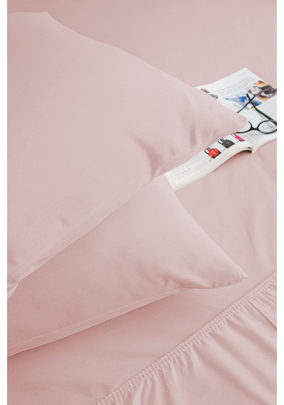 Elart Basic Lastikli Çarşaf Seti King Size 180x200+28 Pudra