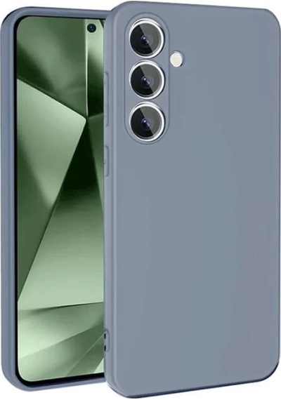 Newface Samsung Galaxy S24 Fe Kılıf Nano İçi Kadife Silikon - Gri