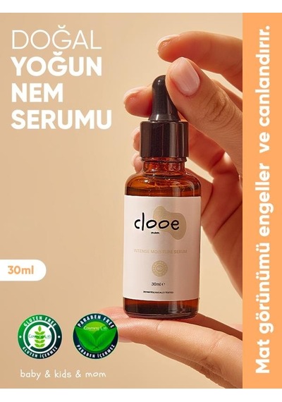 Clooe Doğal Gliserin Hyaluronik Asit + C Vitamini Yoğun Nem Serumu 30 ML