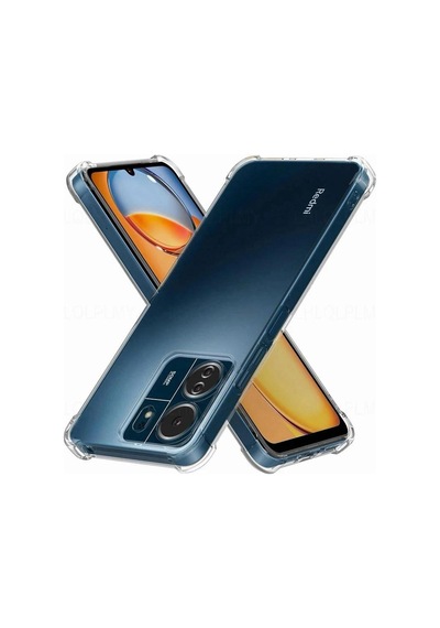 Xiaomi Redmi 13c Uyumlu Kılıf Kamera Korumalı Antishock Emici 2mm Yumuşak Esnek Şeffaf Silikon Resimde Görünen