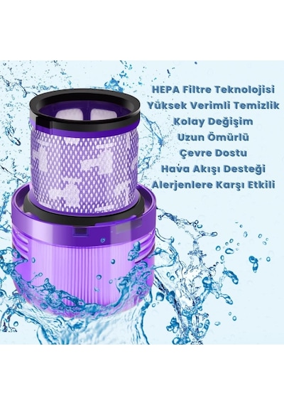 Dy Son Sv14 / V11 V15 İle Uyumlu Şarjlı Süpürge Filtresi