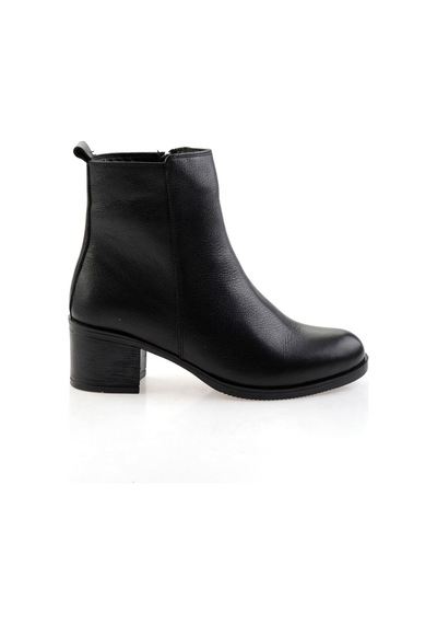 Siyah Hakiki Deri Kadın Bot & Bootie K02286001103 Siyah