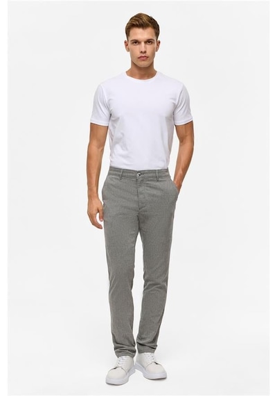 SÜVARİ Siyah Slim Armürlü Pantolon Siyah