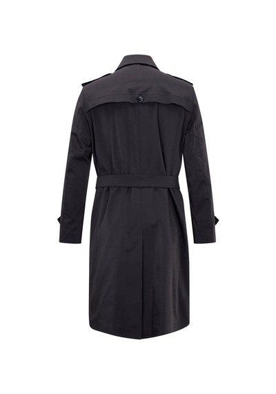 Hatemoğlu Lacivert Slim Fit Bebe Yaka Pamuklu Pardösü 36367 Lacivert