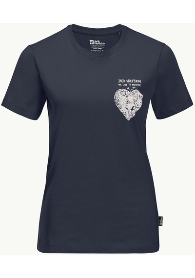 Jack Wolfskin Discover Heart Kadın T-shirt-1809701 001