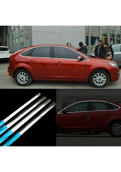 Ford Focus 2 Hb Cam Çıtası Çerçevesi Kromu Nikelajı Komple