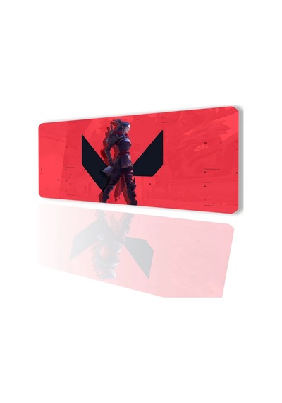 Sonictouch Kırmızı Siyah V-max Kaymaz Gaming Oyuncu Masaüstü Dikişsiz Klavye Mouse Pad 32x70cm