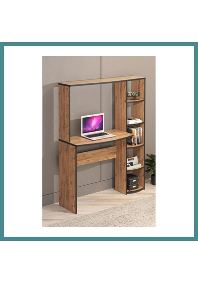 Trendexa Kitaplıklı Çalışma Masası Kahverengi Mac Trendexa Kitaplıklı Çalışma Masası Kahverengi Mac
